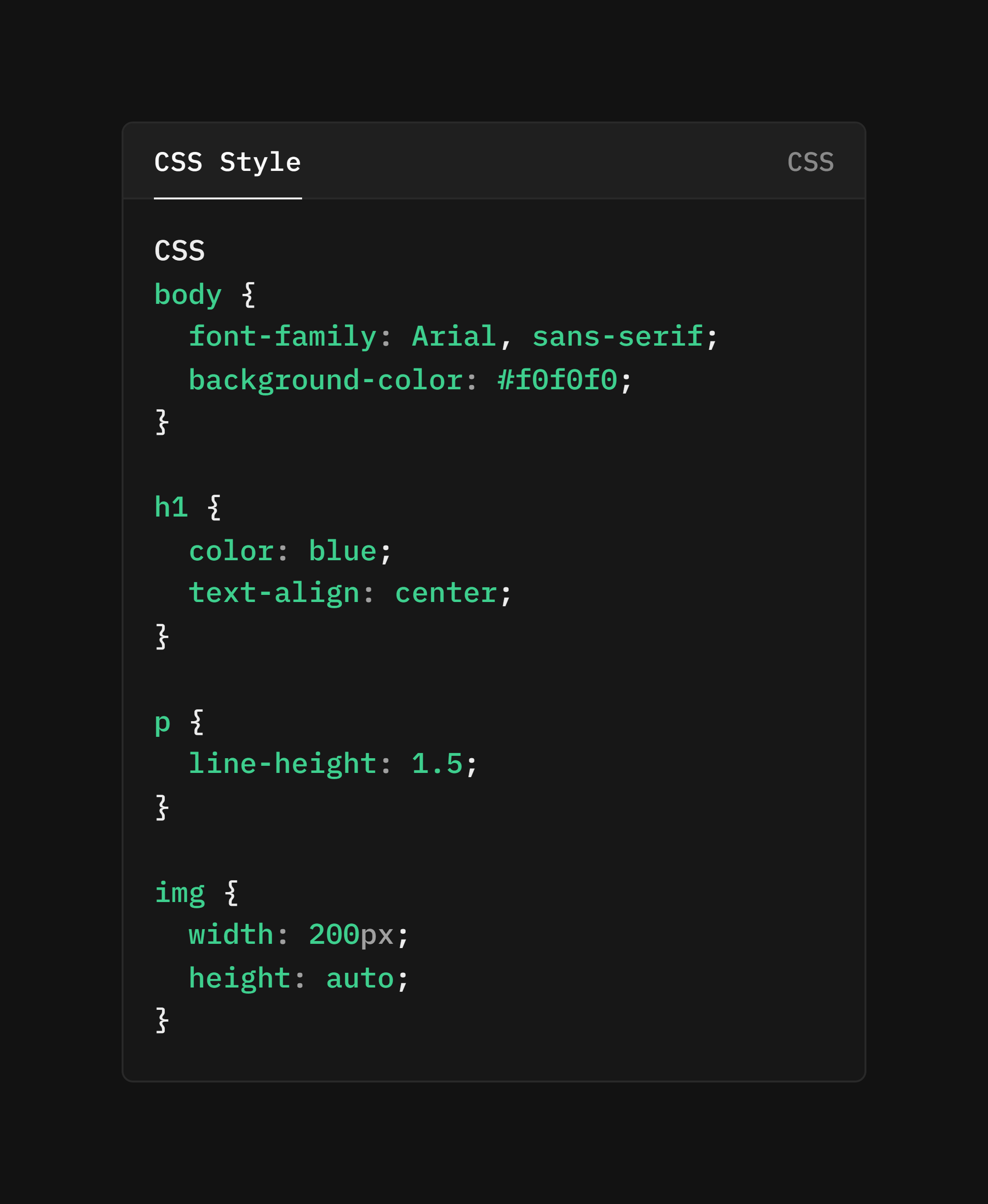 CSS example